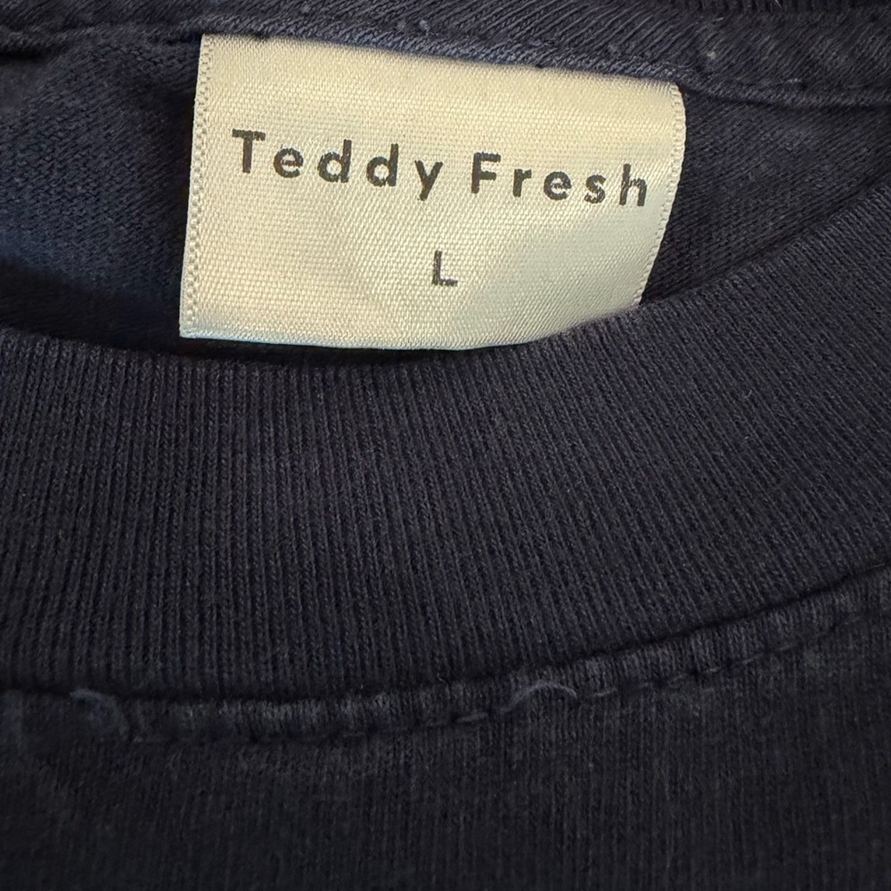 Teddy Fresh Navy Tee with White 'HI MOM' Graphic - Picture 4 of 4